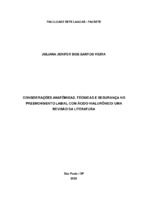 CONSIDERAÇÕES ANATOMICAS TECNICAS E SEGURANÇA NO PREENCHIMENTO LABIAL COM ÁCIDO HIALURÔNICO - UMA REVISÃO DA LITERATURA.pdf